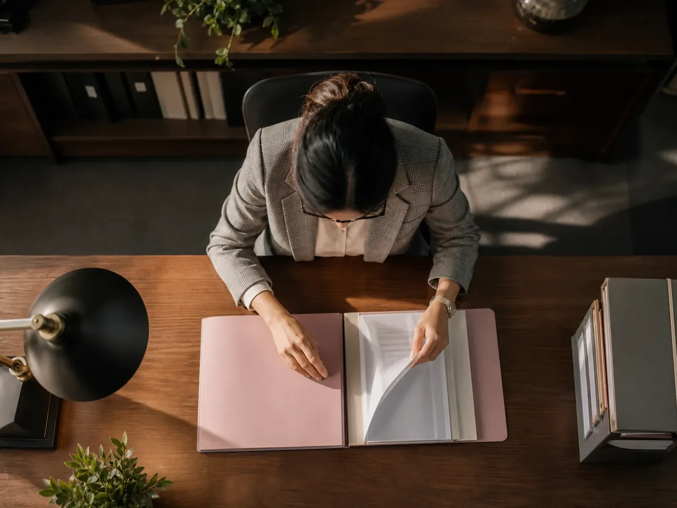 An insurance regulator sits at a government agency desk